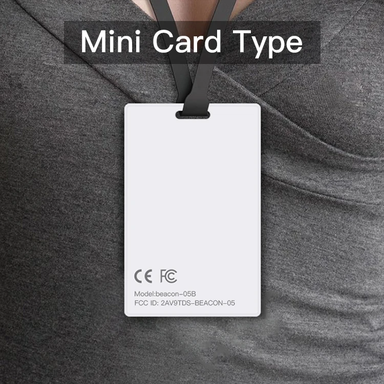 Wearable iBeacon Eddystone 3-axis Accelerometer BLE5.2 Beacon Card Type NFC 05B Unique Mac Address Beacon