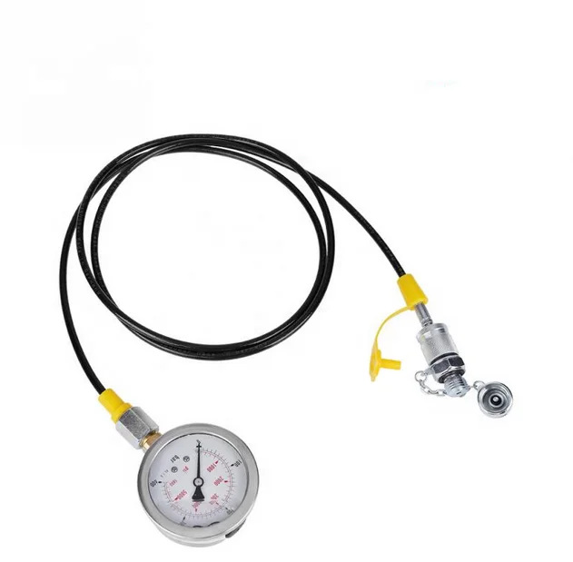 Hydraulic Pressure Test Kit with 5 Gauges 5 Test Hoses 13 Couplings and 14 Tee Connectors Pressure Gauge Kit Test Kit for CAT/CA