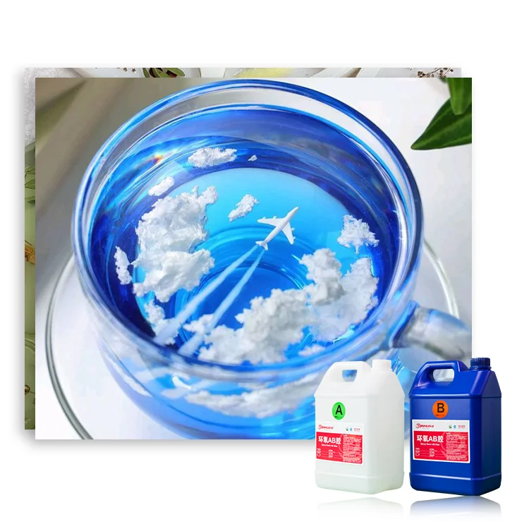 High Quality Translucent Crystal Effect Resin Crafts Transparent Liquid Self-leveling 3:1 Epoxy Resin