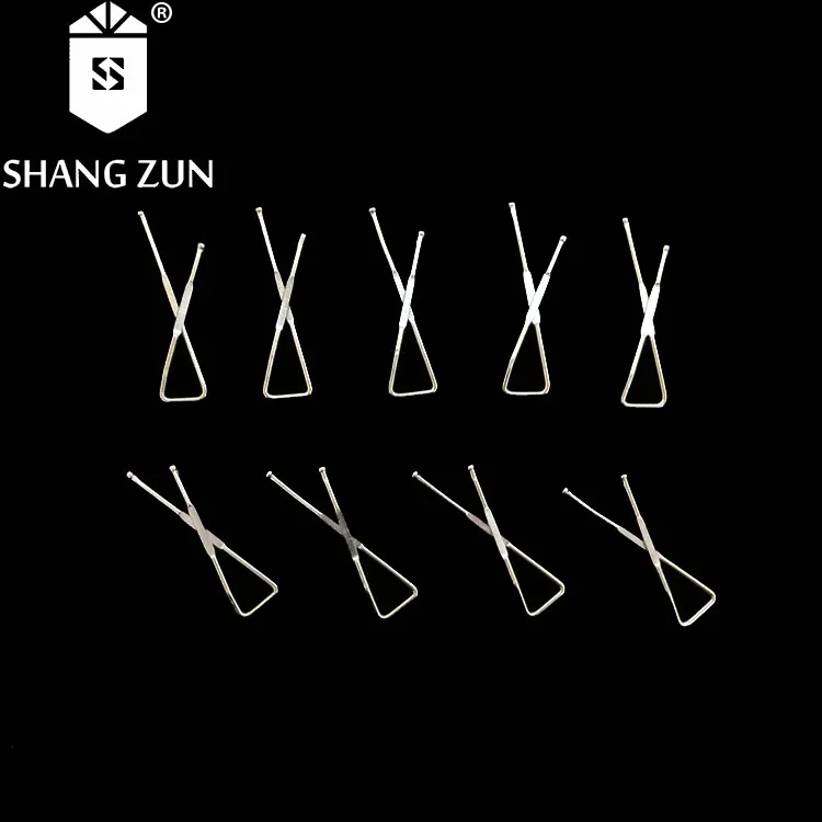 Wholesales X-Shape stainless steel suspender clips for shirt copper metal shirt packaging clips on collars for shirts