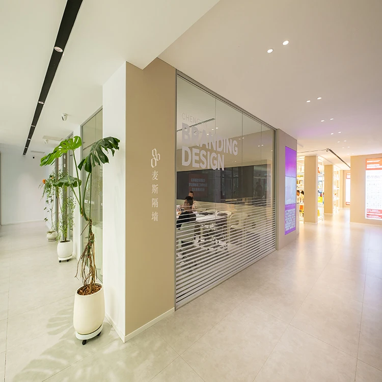 Interior Frameless Glass Partition Wall For Office panoramic partition China Supplier