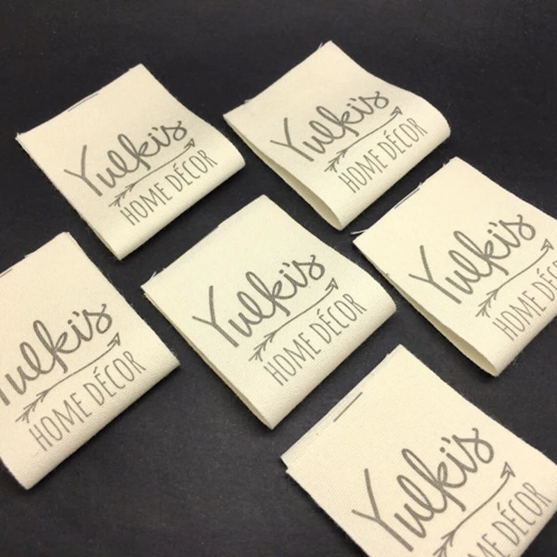factory bag shoe custom recycled fabric woven label for clothing 3M sticker iron on tag sticky self adhesive label for garment