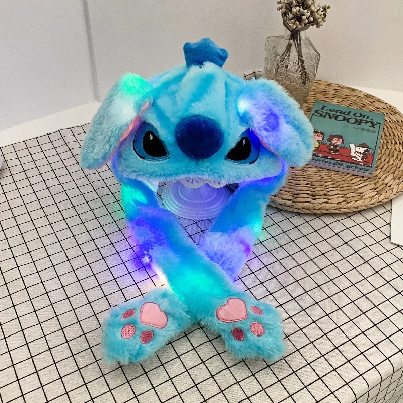 Cute moving rabbit ear shine rabbit hat Funny Bunny Rabbit Ear Hat With Pink Led Light