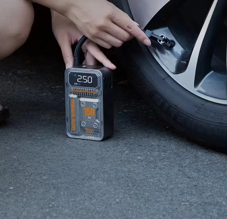 New Design Rechargeable Wireless Optional Inflatable Air Pump 150PSI Portable Tire Inflator Air Compressor for car