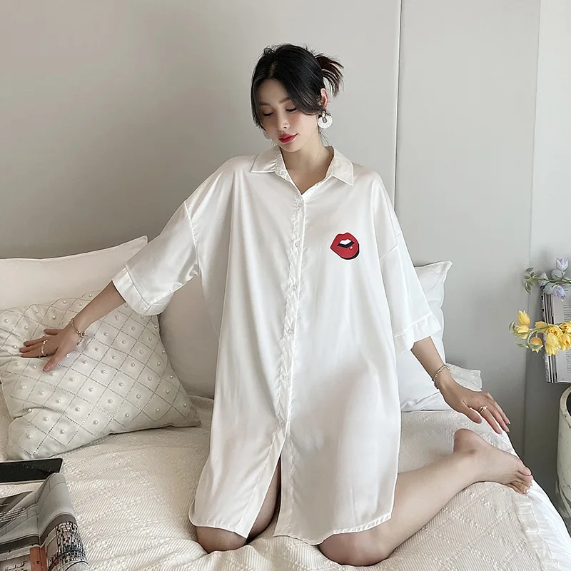 With Cheap Price Luxury  Silk Satin Dropshipping Pajamas Sleepwear Luxury Pajamas Ladies Night Dress Honeymoon