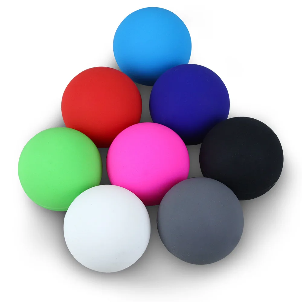 Colorful yoga rubber lacrosse balls silicone massage balls set with free opp bag