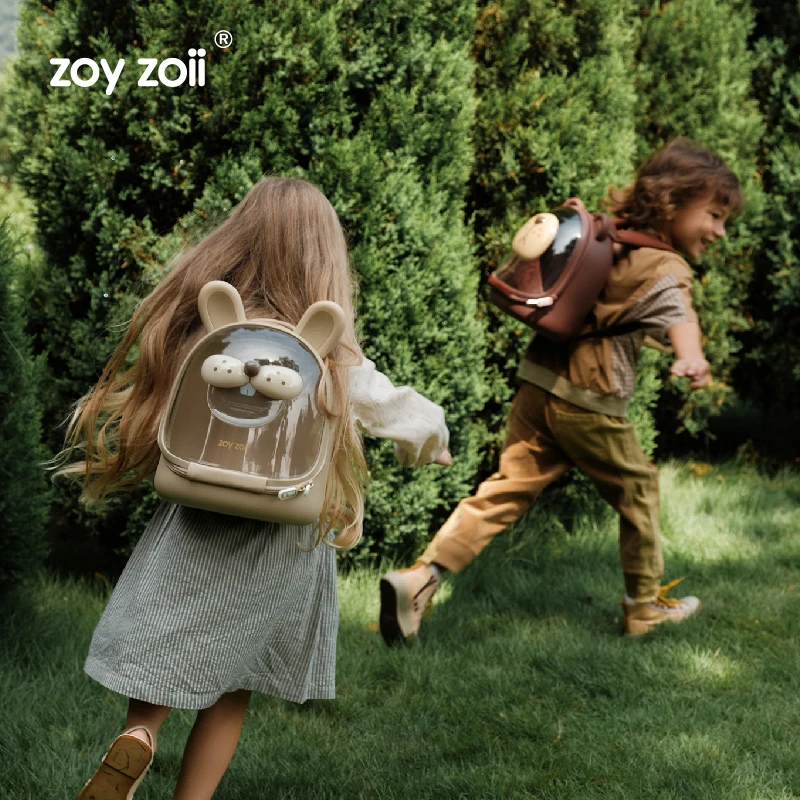 Cartoon Animal Shape Transparent Windows Backpack Children Backpack Bag Kids Girls Boys School Bag Toddler Kindergarten Backpack