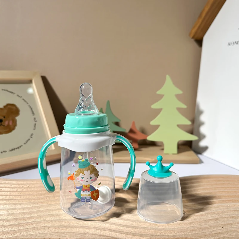 Factory direct sales Kids Straw Cup Non Toxic Silicone baby bottle BPA free newborn baby bottle 0-24months