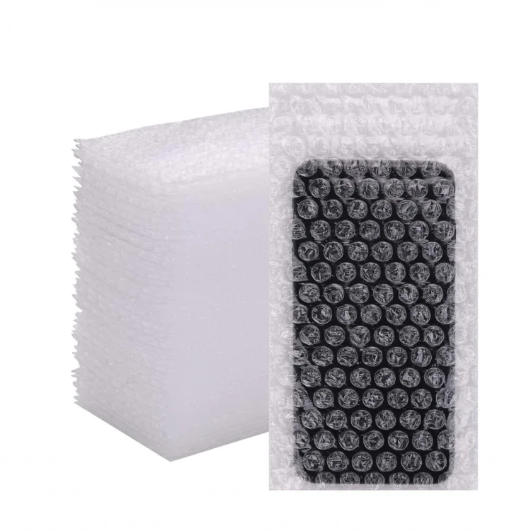 Clear Bubble Pouches Bags Double Walled Flush Cut Thickening Shockproof Foam Wrap Bags For Cushioning, Packing and Shipping