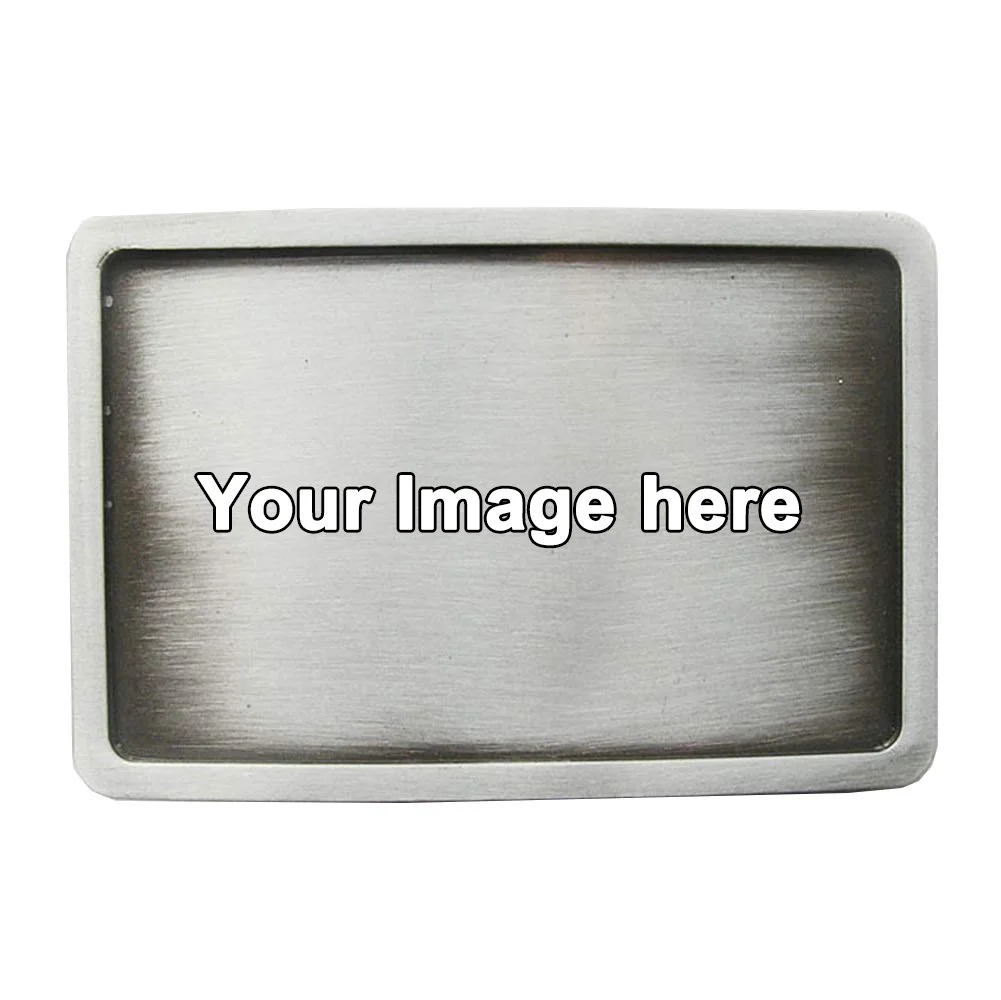 Wholesale custom create your own metal zinc alloy rectangle oval western blank belt buckle personalised belt buckle