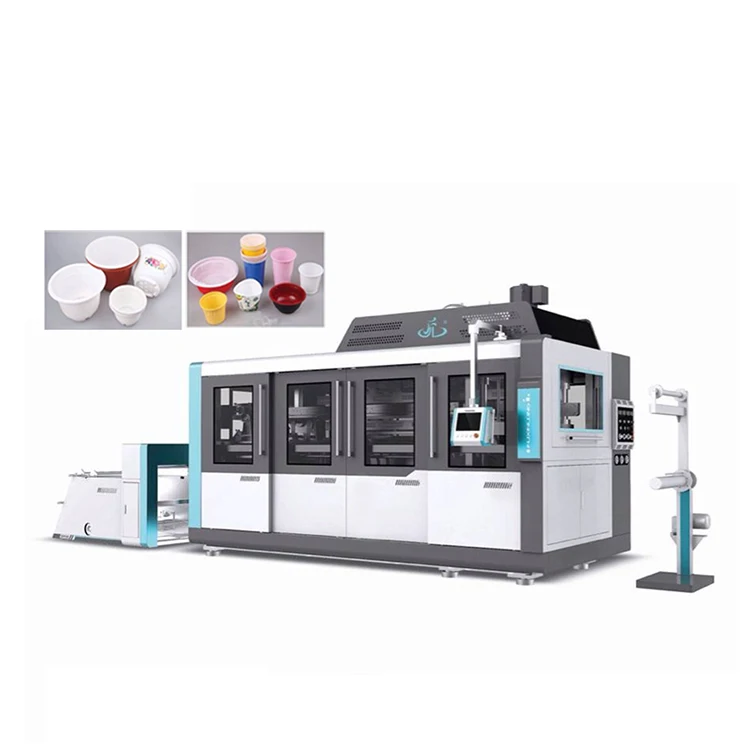 Low price four-pillar cup thermoforming machine plastic yogurt honey cup making machine