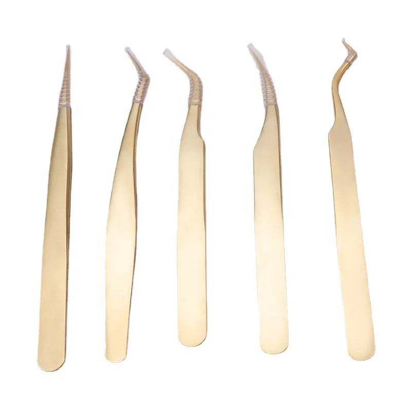 Stainless Steel False Eyelashes Tweezers Grafting High Precision Eyelashes Tweezers Tool