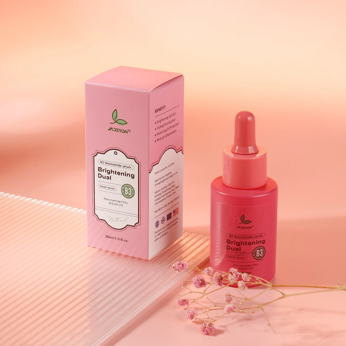 Customizable Facial Serum with Lightening Peptide Niacinamide Anti-Wrinkle Moisturizing Brightening Glow for Pore Minimization