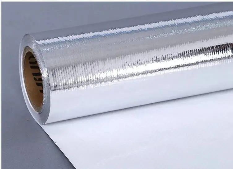 1.20 X 50mtr Mesh 8x8 D 500 Metallized Film Laminated Woven Fabric For Insulation Lining