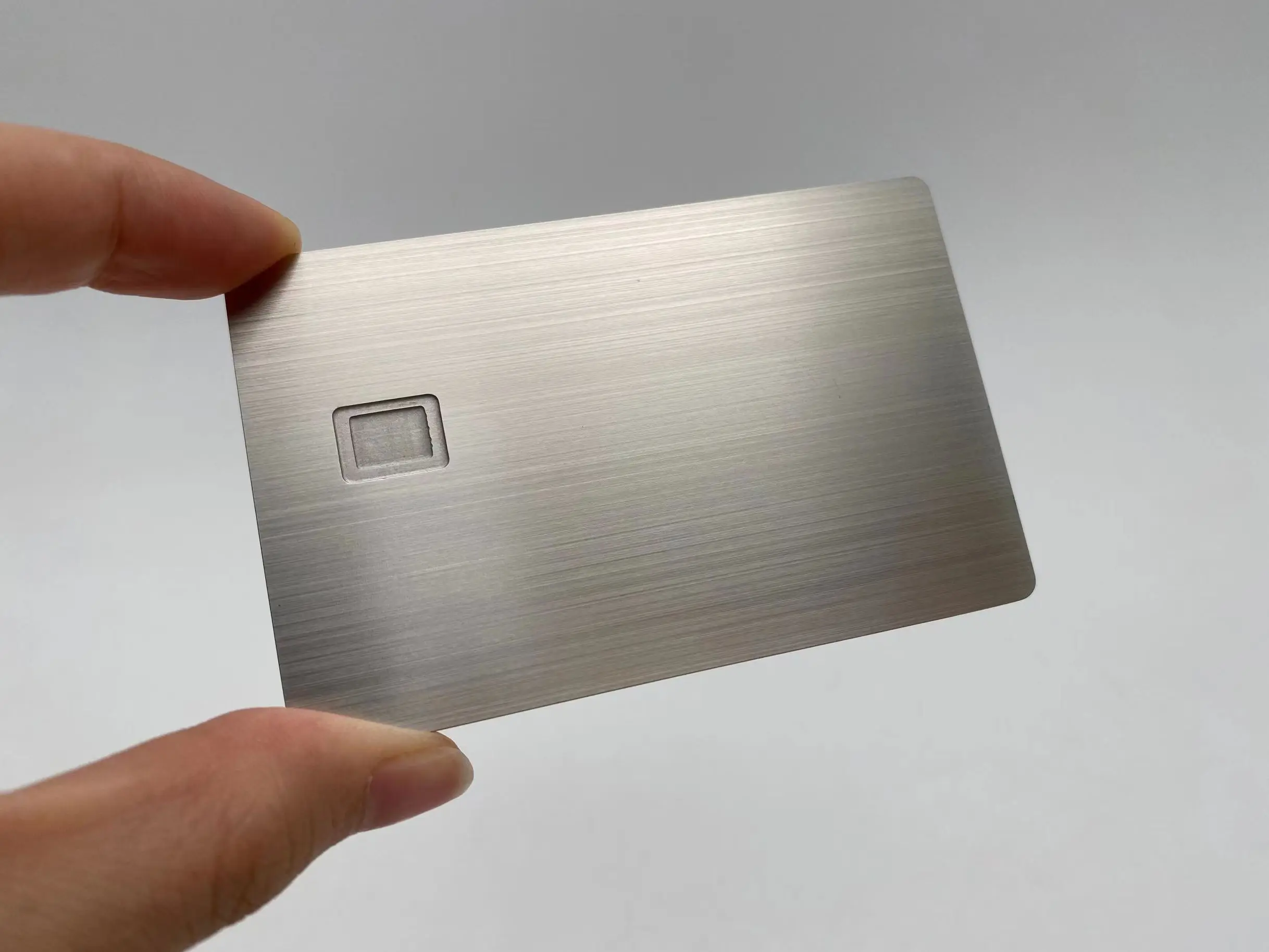 Customized Credit card chip metal laser engraving metal card blank metal business cards luxury