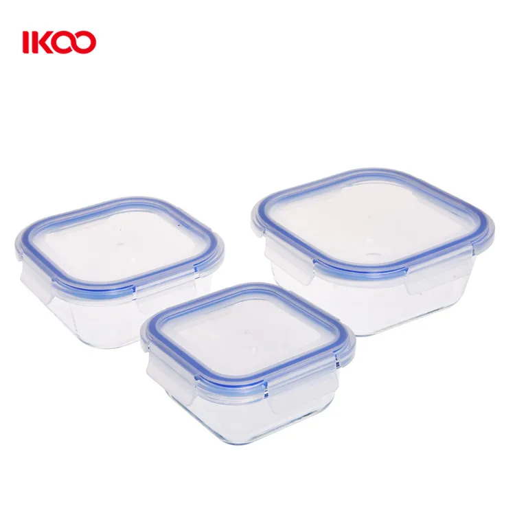 High borosilicate glass food container kitchen box set