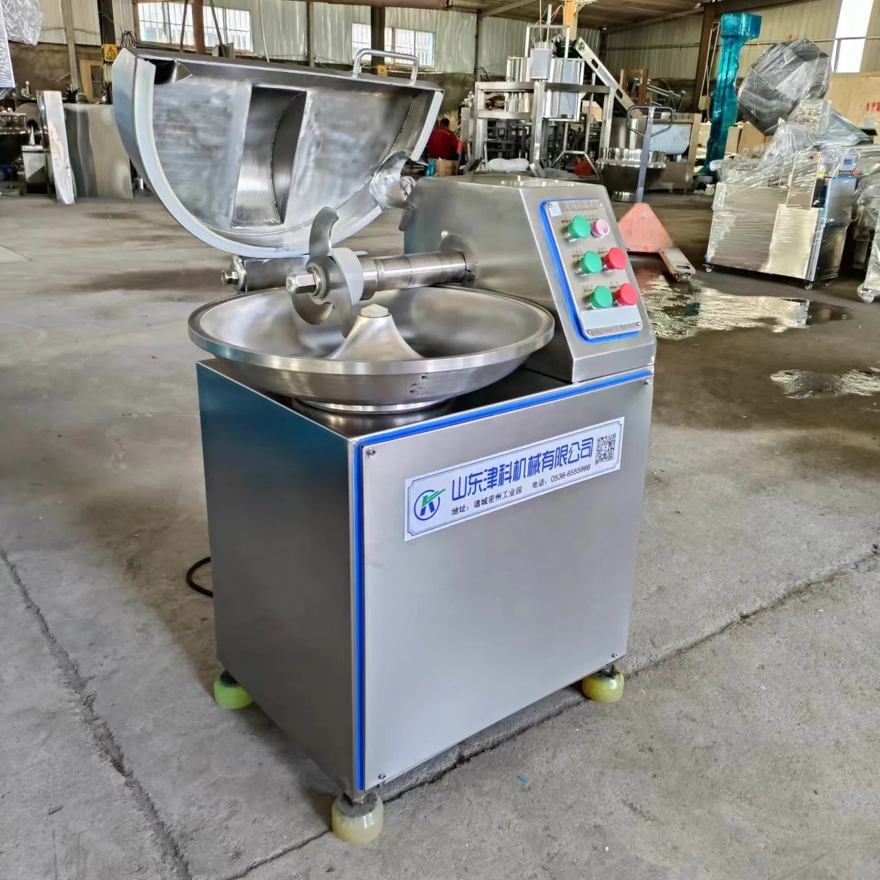 Factory price meat bowl cutting machine/New vegetable meat vacuum chopping machine/Commercial 20Lmeat bowl chopper
