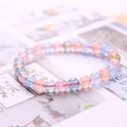 Natural Morgan Stone Bracelet candy color Morgan stone factory wholesale natural crystal jewelry Amoy source