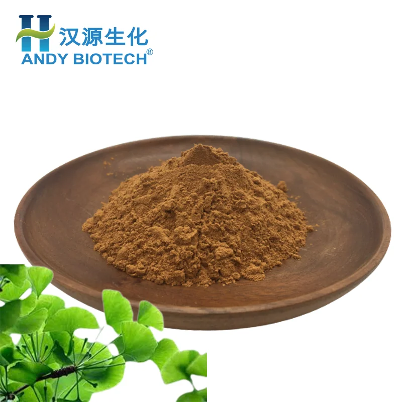 Wholesale Ginkgo Biloba Leaf Extract Powder 24% Flavone 6% Lactones Ginkgolic Acid