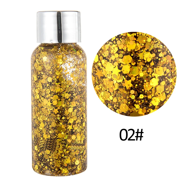 Лазерная пудра для тела и лица, макияж, искусство, глаза и губы, блестящие гелевые блестки, светящиеся украшения, праздничный крем для глаз