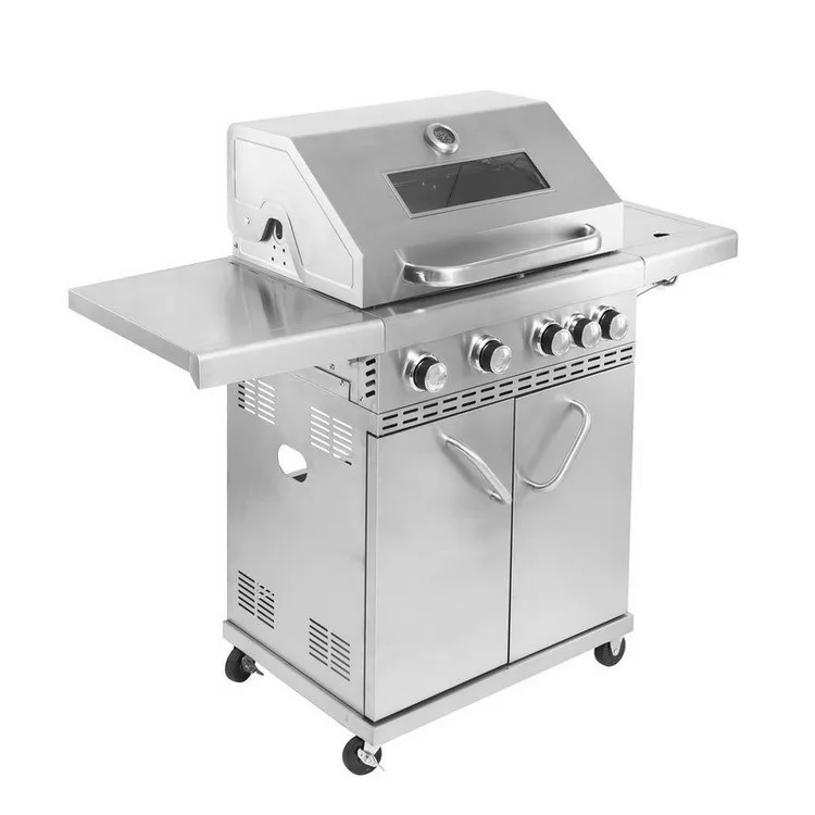 high quality custom gas grill 5  burner machine stainless steel barbeque outdoor gas grill stove bbq grill