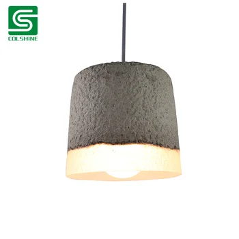 Cement Pendant Lights Modern Industrial Concrete Pendant Lamp Creative Art Hanging Lamps for Cafe Restaurant