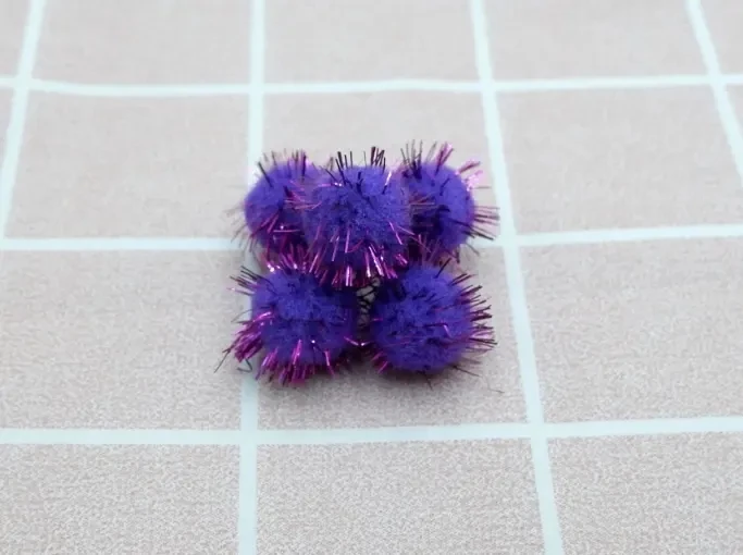 Pet Plush Ball DIY Glitter Pompoms Multicolor Pom Pom Balls Pet Cat Toy