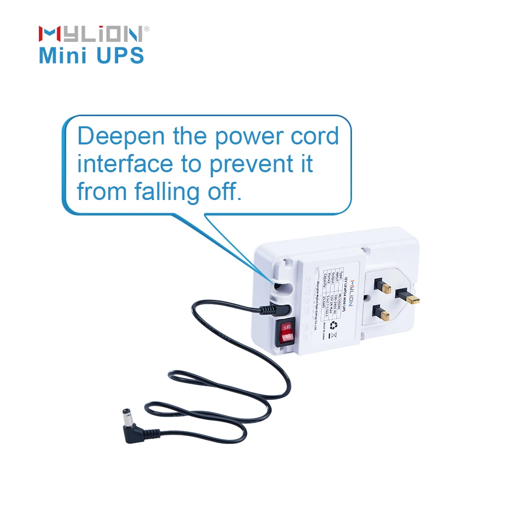 Mylion Mini UPS LiFePO4 Smart перезаряжаемая батарея для Wi-Fi маршрутизатора портативный мини dc ups