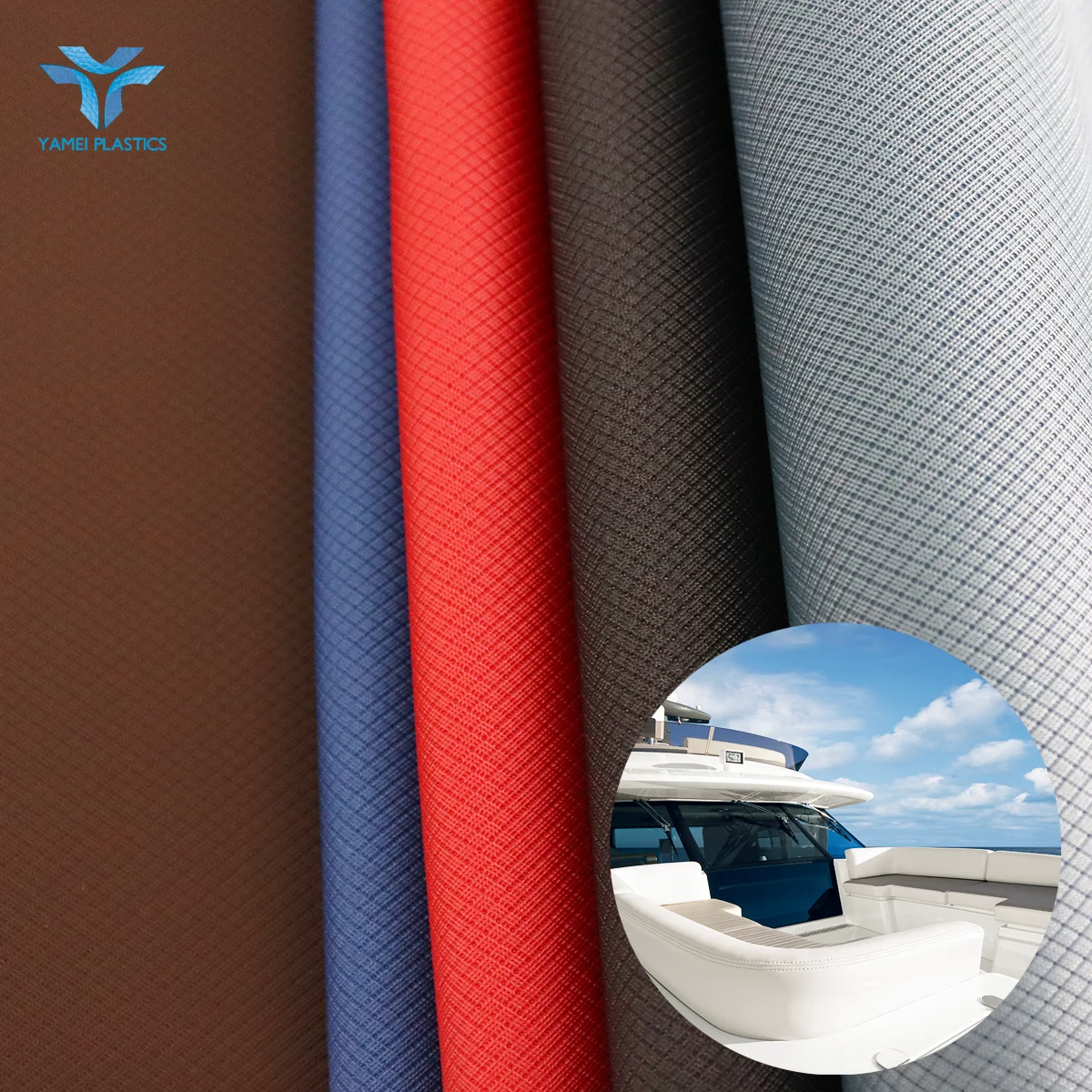 Wear Resistant PVC Embossed Faux Artificial Leather Manufacturer for Marine and Outdoor Upholstery Cold crack Flame Retardancy