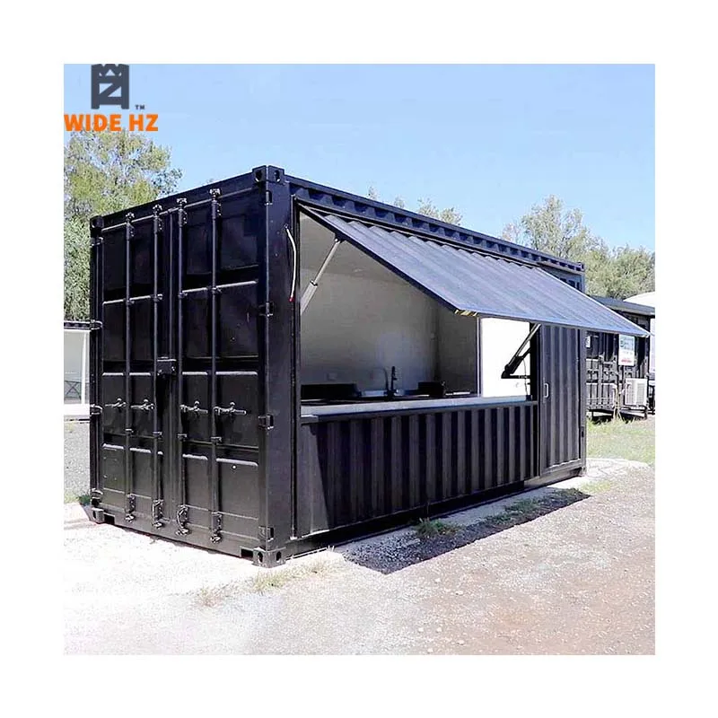 
20ft prefab coffee kiosk shipping container cafe prefabricated shipping container bar food kiosk container beach restaurant 