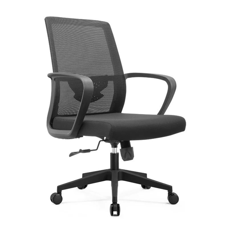 Lumbar Support Rotary Ergonomic Staff Office Mesh Chair Luxury Fixed Armrest Office Chair