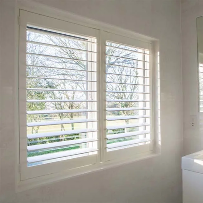 Luxury wooden blinds for window hotel wooden plantation shutters pvc materials plantation shutters for summer house
