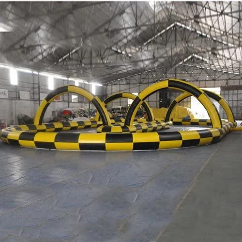 New Design Outdoor Interactive Games Inflatable Mobile Go Karts Big Track Inflatable Race Track for sale
