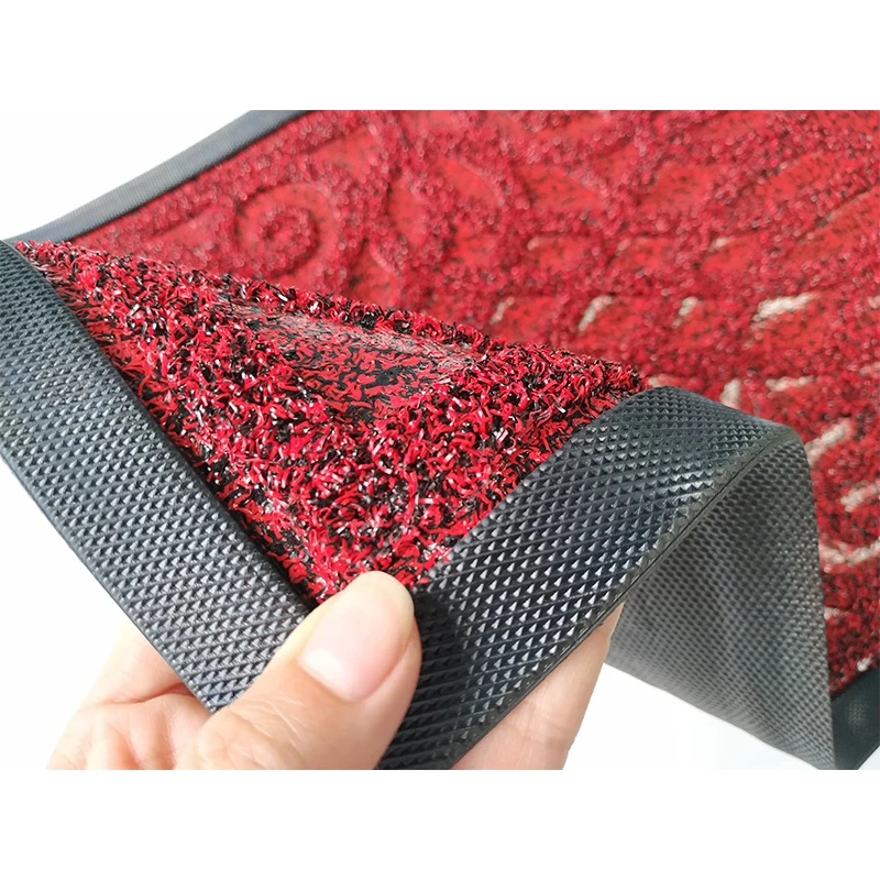 Washable fade less durable customized grass surface doormat TPE rubber door mat