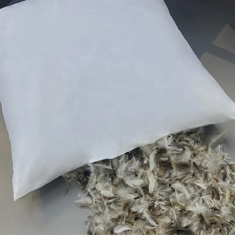 Linda Manufacturers Square White Pillows in Natural Filling with Duck Feathers Decorative & Throw Pillows