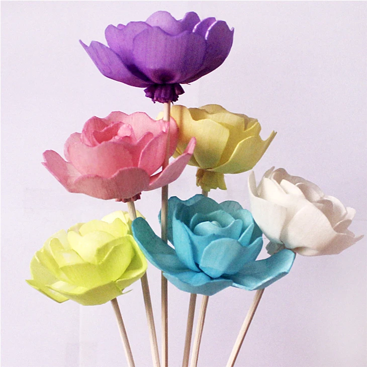 Sola Flowers Rattan Stick Sola Wooden Flower Rose pink Reed Diffuser Accessories Sola Wood Flowers
