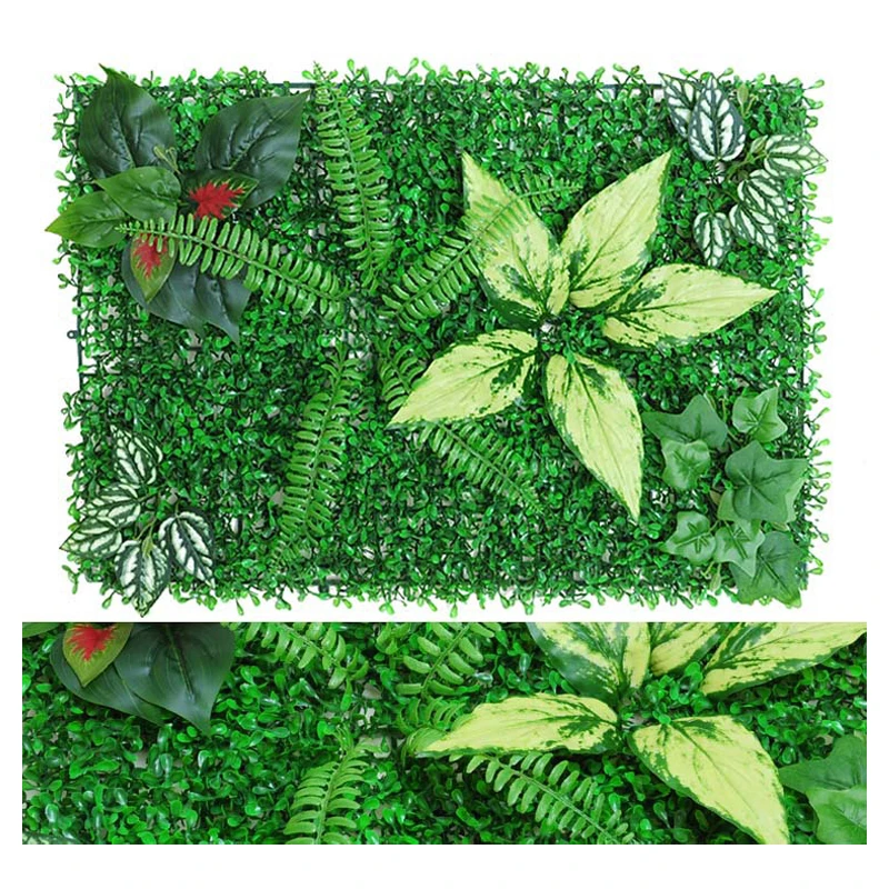 Outdoor Tropical Jungle Style Artificial Plant Greenery Backdrop Fake Hang Plant Wall,  Grass Greenery Hanging Leaf Wall