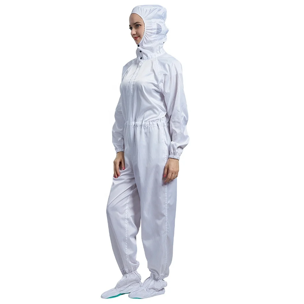 Hot sale  ESD Cleanroom Autoclavable Hooded coverall washable uniform