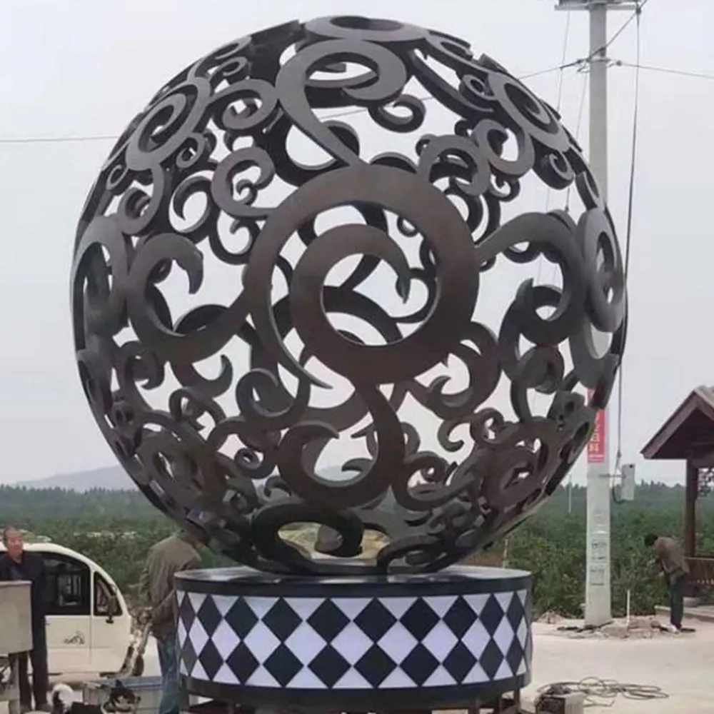 Custom Outdoor Large 304 316 Stainless Steel Metal Art Stone Wire Sculpture Small Statue