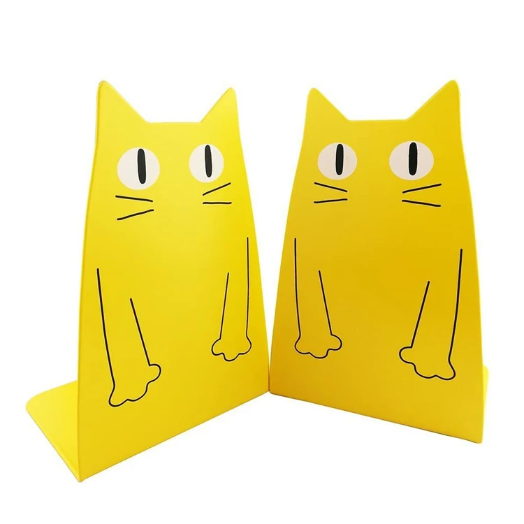 Cartoon Cat Bookends desktop metal bookend metal bookstand for Shelves,Table