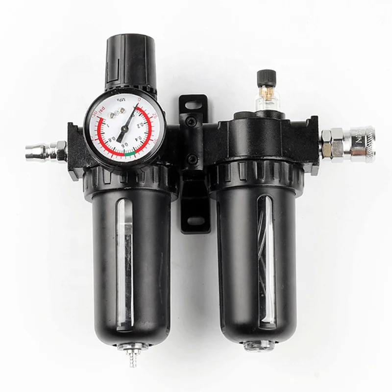 Zhanye quality 5-60 degree aluminum alloy + plastic air compressor oil water separator pneumatic air filter pressure regulators
