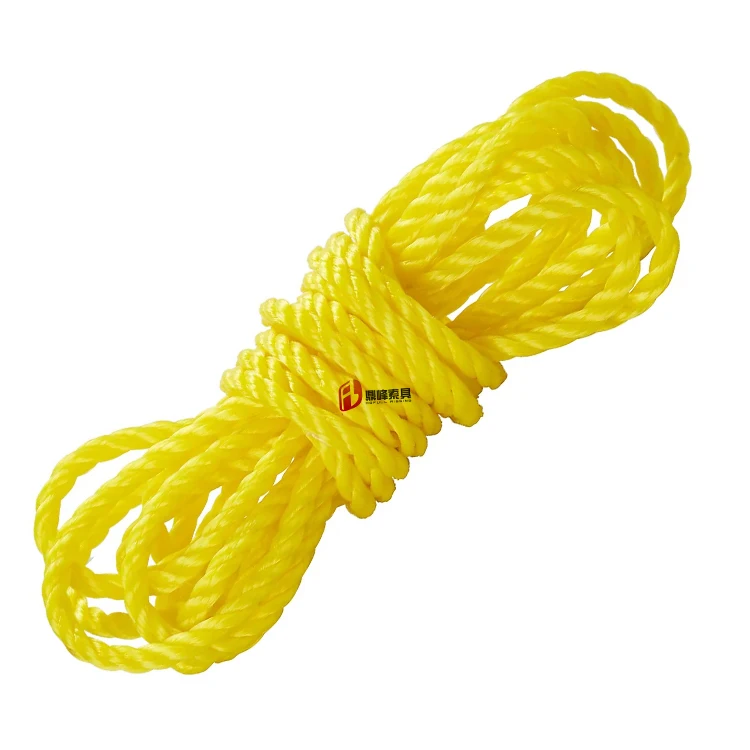 Twist polyethylene rope for outdoor use