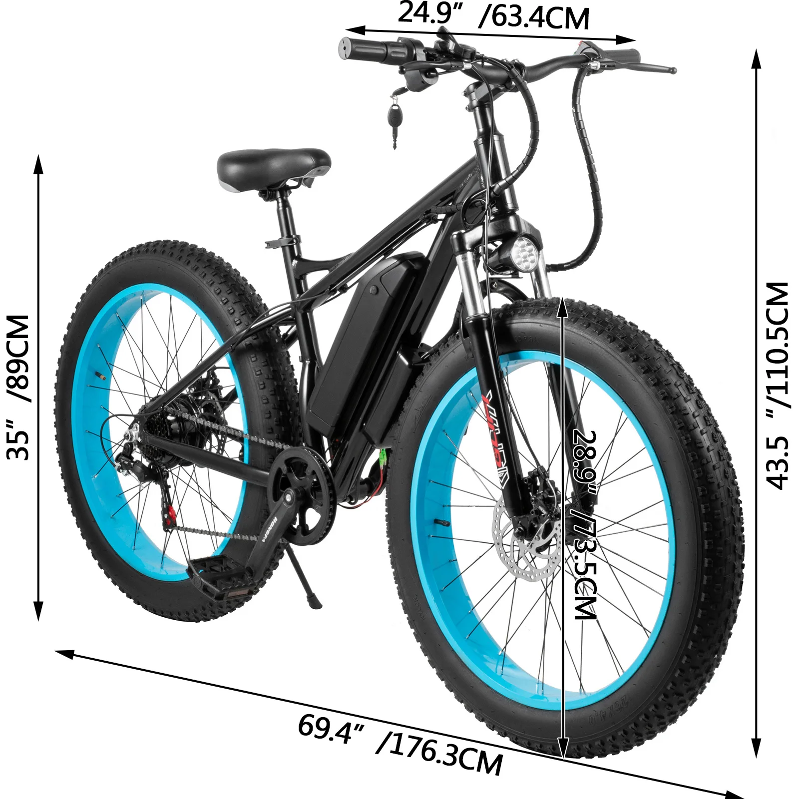 Super Electric Bike 26 Inch Fat Electric Bicycle 48V 500W 750W 1000 W Motor Aluminium Alloy Frame 21 Speed