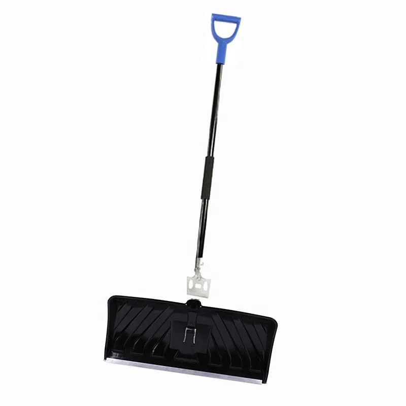 Heavy duty winter shovel 2-in-1 snow pusher and steel ice chopper