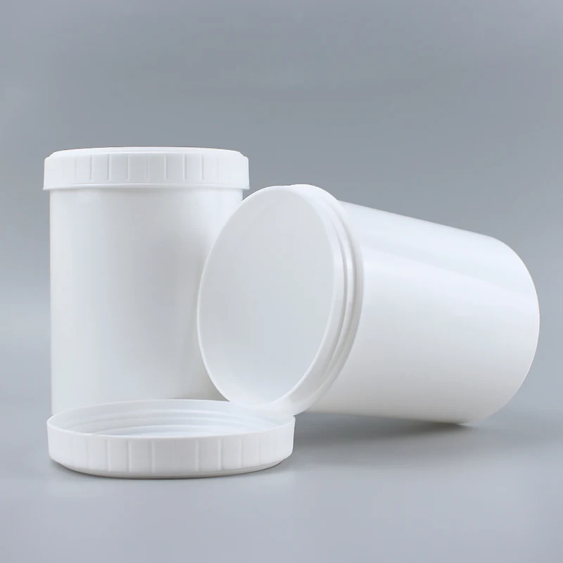 Custom Big Mouth 2000ml Protein Powder Round Jar Soft Plastic Jar for Package Container