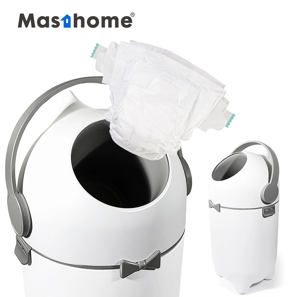 Masthome 2024 New Trend Deodorant Nappy Trash Bin Kitchen Living Room Kawaii Baby Diapers Disposal Trash Can