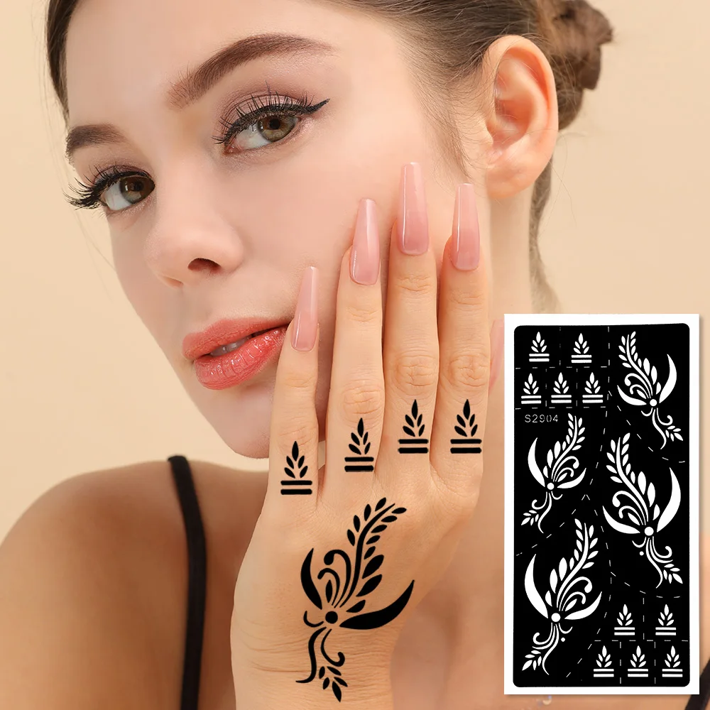 OEM Body Art Tattoo Template Sticker Moon Painting Sticker Temporary Tattoos For Women Body Art Tattoo Stencils