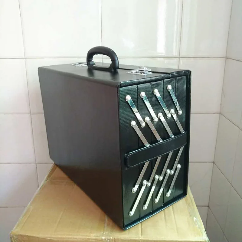 Newest Black Leather Sunglasses Password Case  80 Pairs Eyewear Glasses Display Suitcase