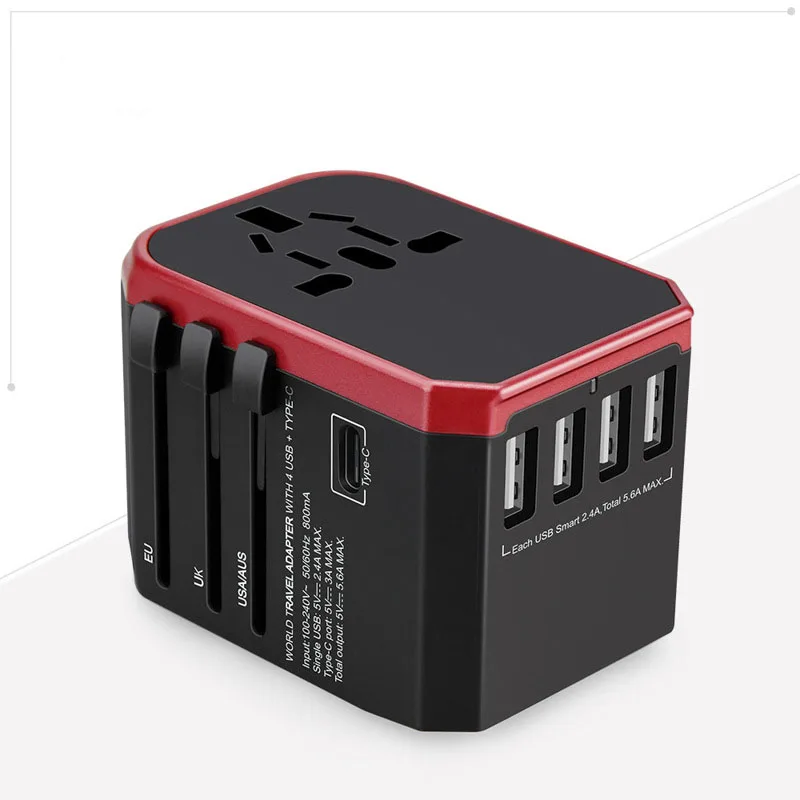 Оптовая Продажа пользовательских логотипов мульти-штекер USB Зарядное Устройство Глобальный адаптер для путешествий высокое качество продвижение питания Универсальный