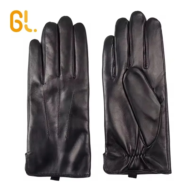 SLW014 Genueine из козьей кожи, овчины, кожаные велосипедные перчатки для вождения автомобиля для мужчин